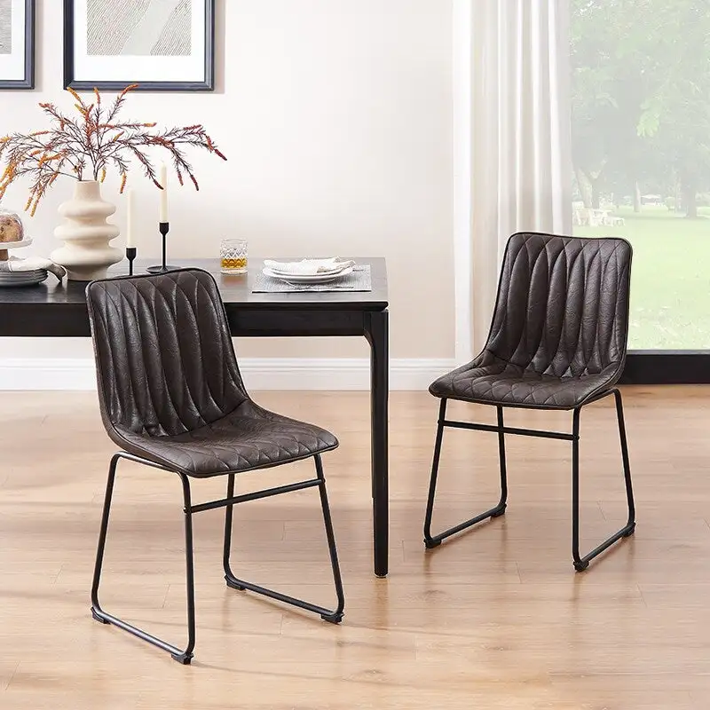 Art Leon Faux Leather Dining Chair (Set of 2)