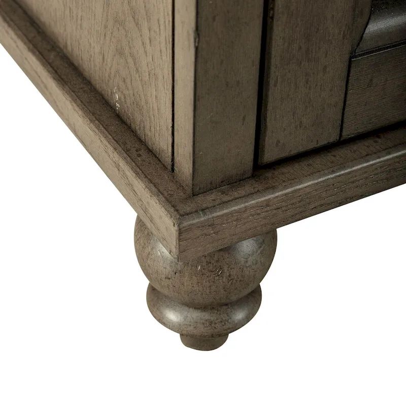 Americana Farmhouse Dusty Taupe Chairside Table