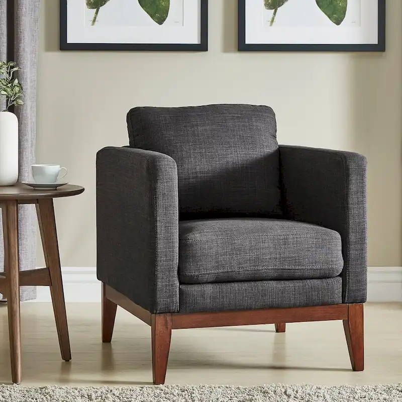 Vail Linen Upholstered Accent Chair by iNSPIRE Q Modern