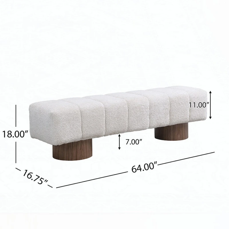 No-Assembly End of Bed Entryway Bench Ottoman
