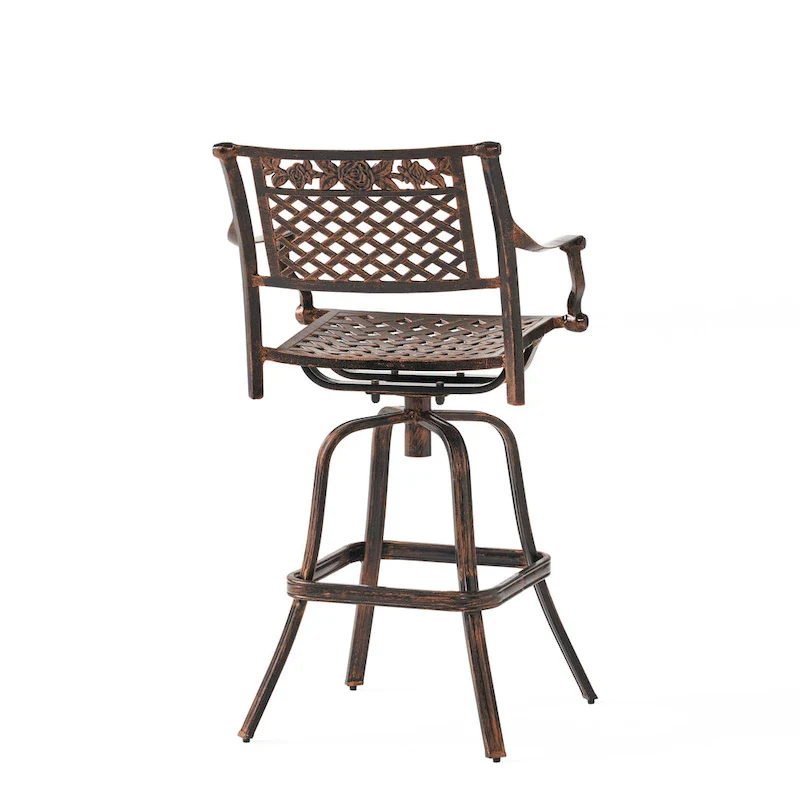 Sebastian Cast Aluminum Bar Stool (Set of 2) by Christopher Knight Home
