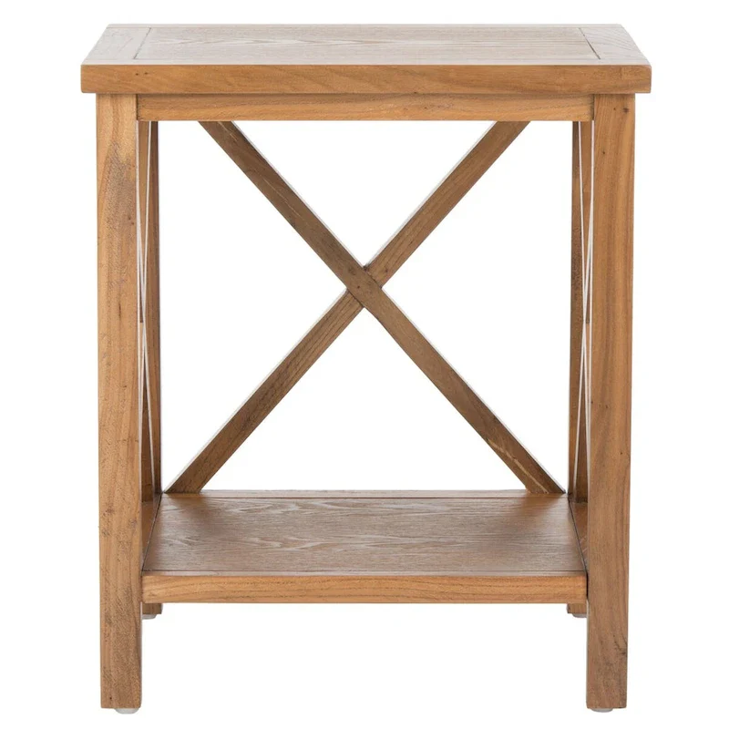 SAFAVIEH Yasumi White Cross Back End Table - 18.1 x 13.4 x 21.5 - 18Wx13Dx22H