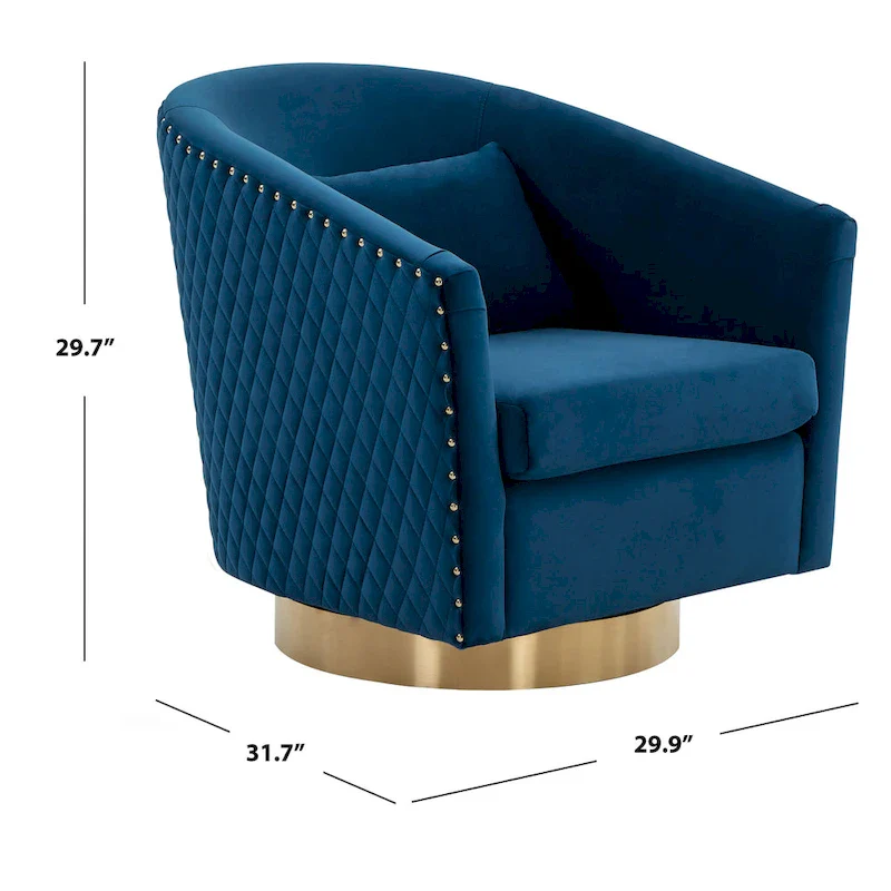 Quilted Swivel Tub Chair - 30Wx32Dx30H