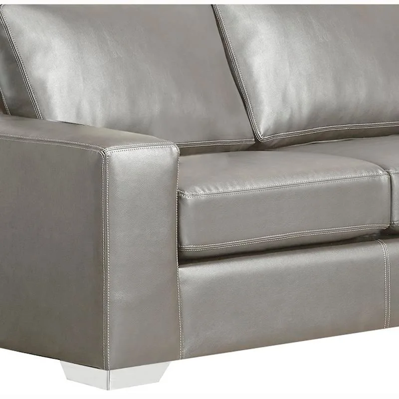 Mitchell Modern Premium Top Grain Italian Leather Sectional Sofa