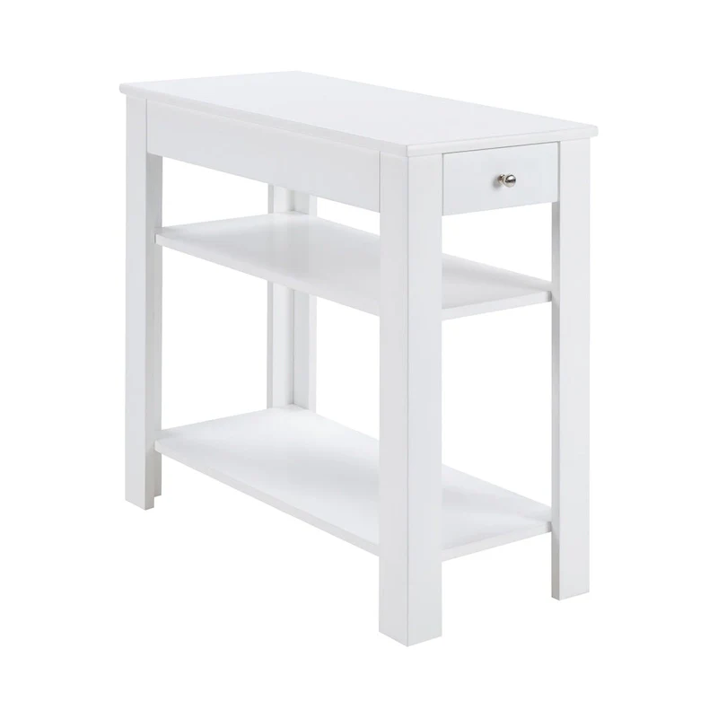 Single-Drawer Sofa Side Table with Shelf