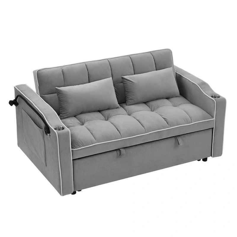 55.51 inch versatile foldable sofa bed in 3 lengths