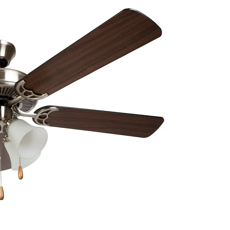AA Warehousing Bright Brushed Nickel Finish 52-inch Ceiling Fan - Brushed Nickel Finish