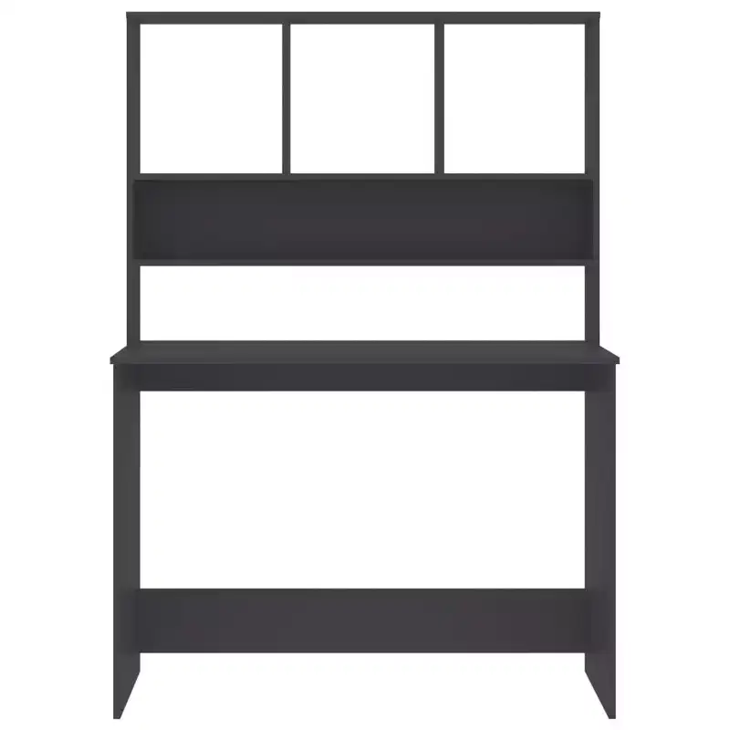 Desk Grey Engineered wood Compact Desk Rectangular Modern