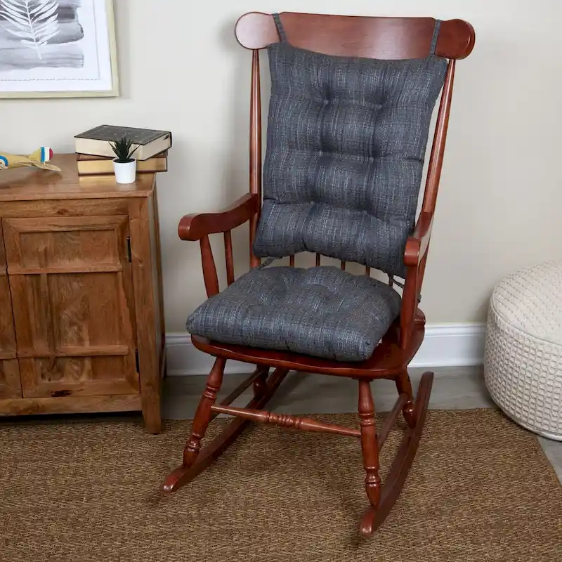 Klear Vu Kahuna Denim Universal Rocker Chair Cushion Set