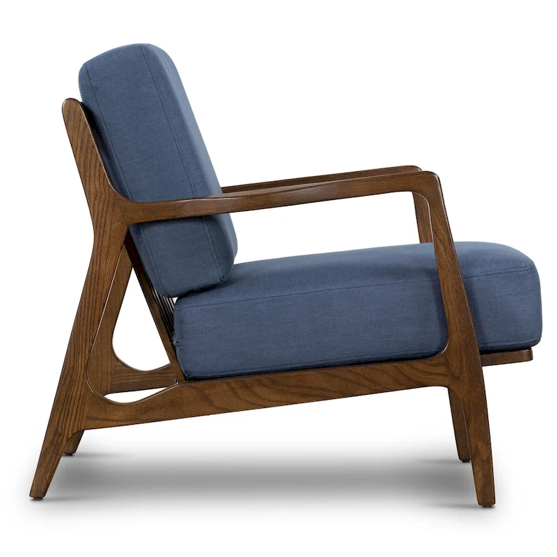 Poly & Bark Verity 25 Fabric Lounge Chair - Solid Wood Frame