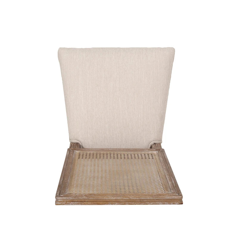 Regan Wood and Cane Upholstered Expandable 7 Piece Dining Set by Christopher Knight Home