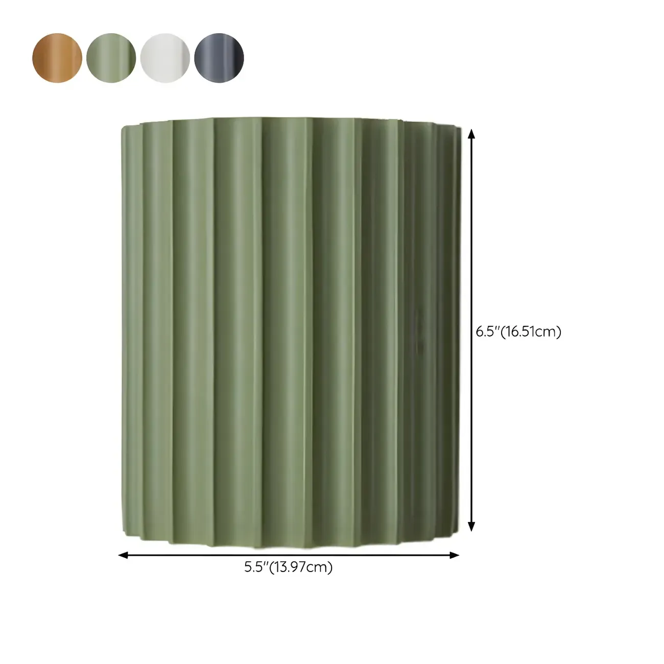 Modern Ribbed Half Cylinder Up Down Wall Sconce