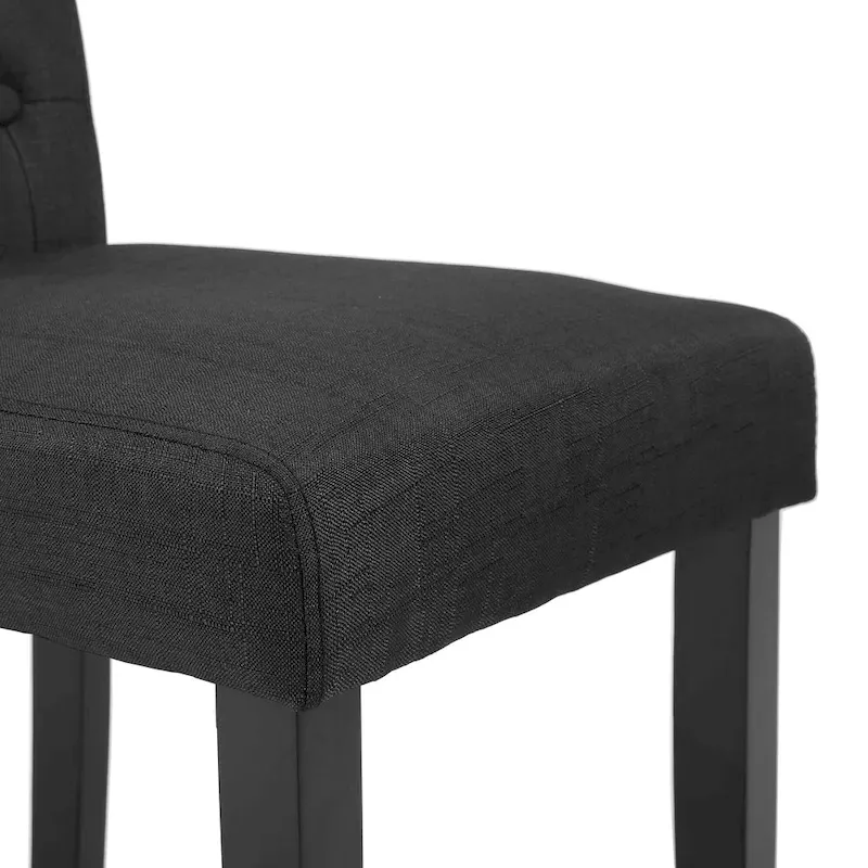 Fabric Upholstery Button Tufted Dining Chairs Set of 2