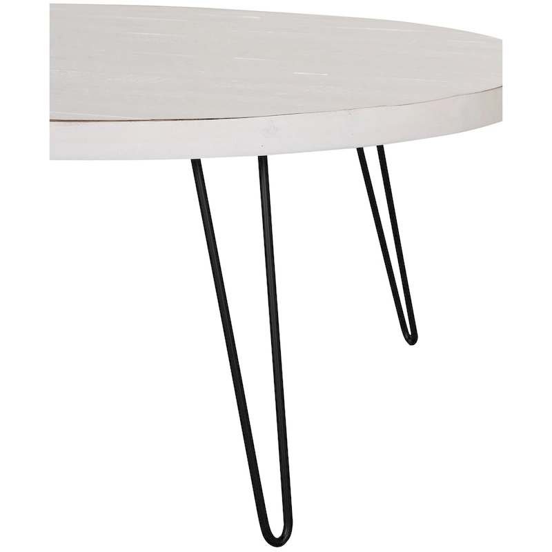 Raffles 44  Wood Oval Cocktail Table