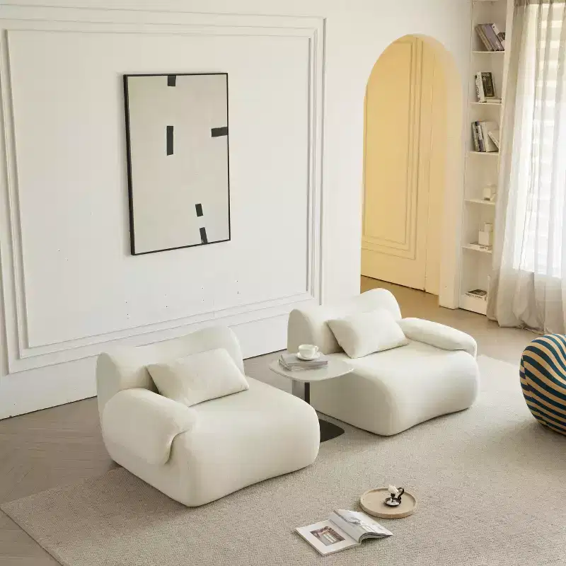 Peacock Modular Boucle Fabric and Compressed Memory Foam Sectional Sofa