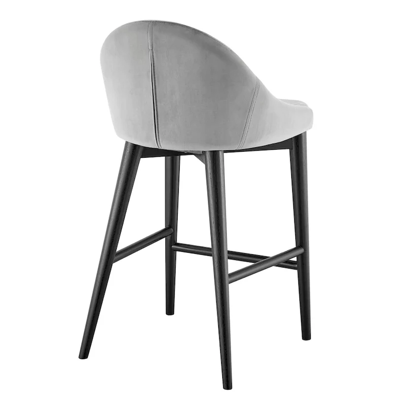 Baruch Counter Stool in Beige with Matte Black Legs - Set of 1