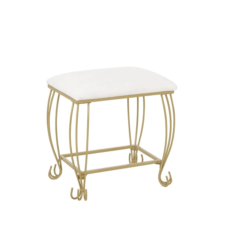 Bedroom Vintage Makeup Vanity Table Set with Stool and Mirror