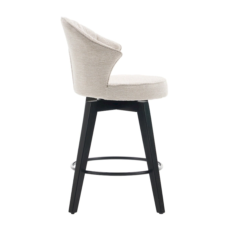 Wing Back Swivel Bar Stools Set of 2 - 25