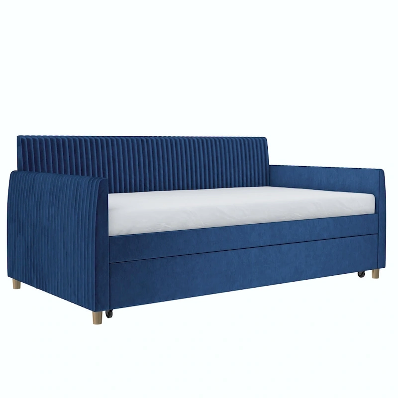 Mr. Kate Daphne Upholstered Twin Daybed with Roll Out Trundle