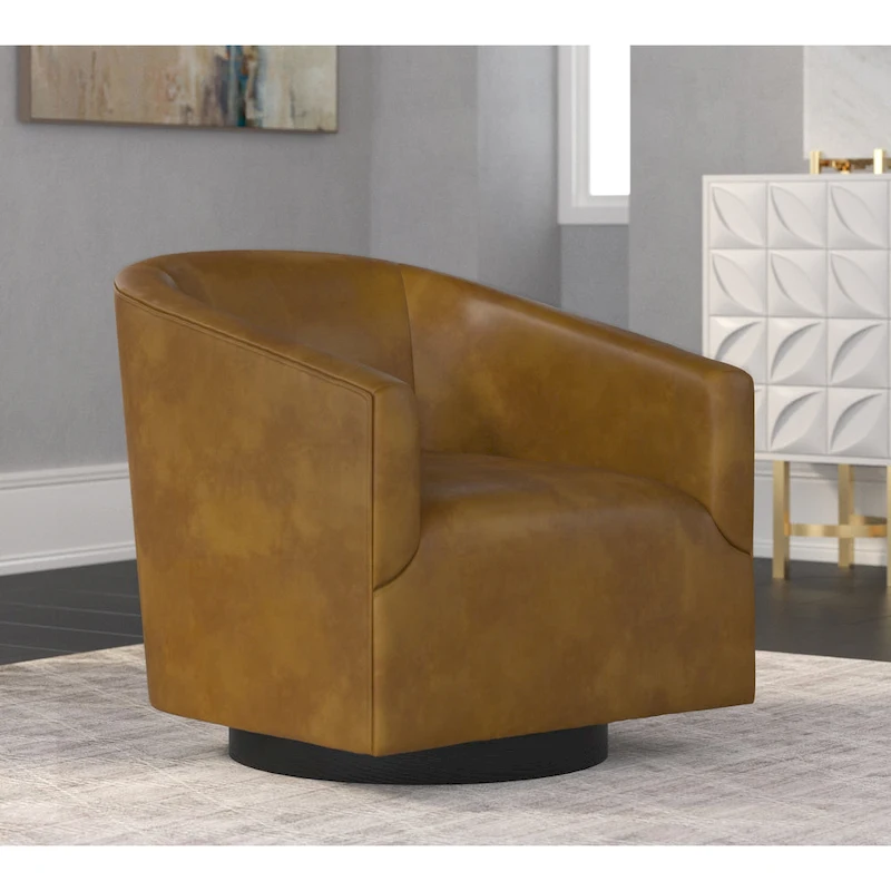 Gilbert Wood Base Swivel Chair by Greyson Living