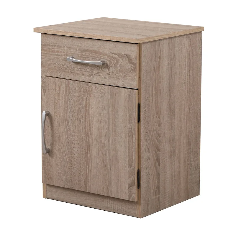 Alston 1-drawer and Cabinet Wood Nightstand