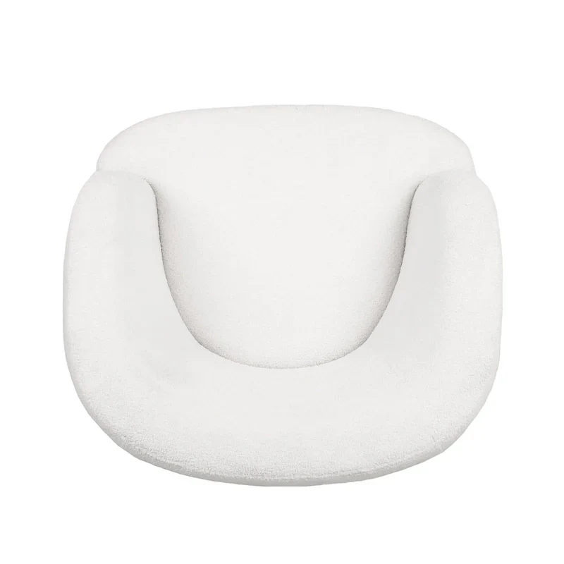 Mokena Textured Boucle Upholstered Swivel Club Chair by Christopher Knight Home