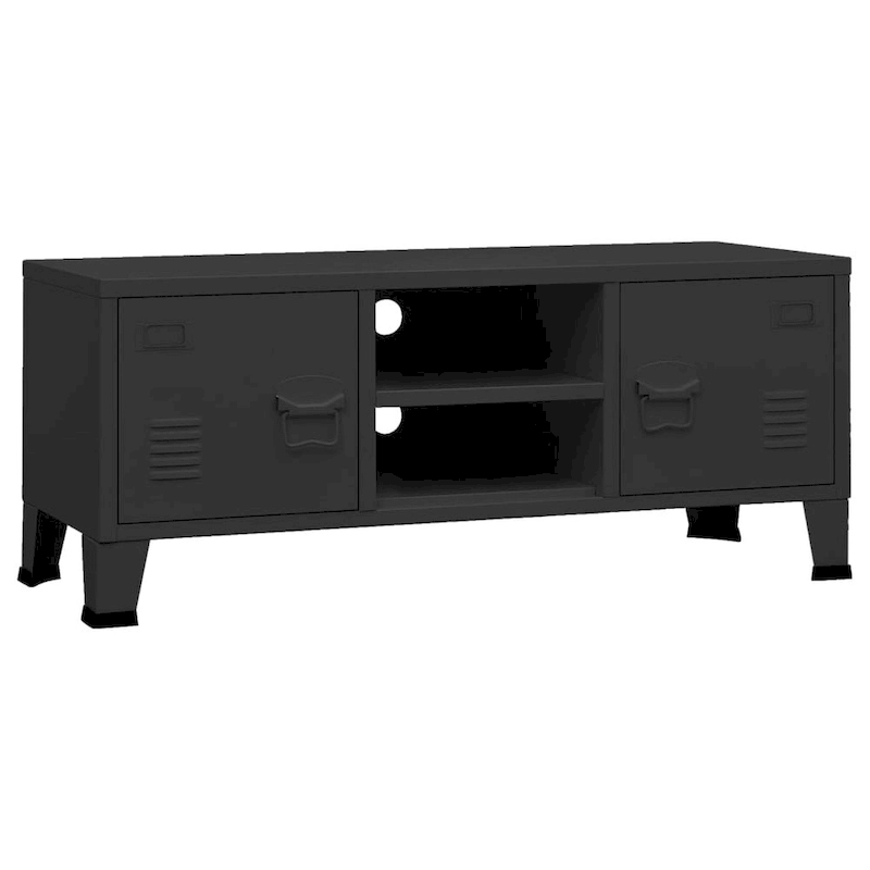 vidaXL TV Stand TV Console Sideboard TV Unit Home Media Unit Cupboard Metal - 41.3 x 13.8 x 16.5