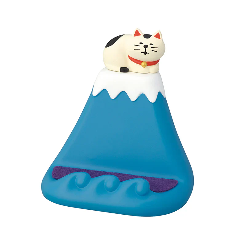 Decole Concombre Relaxing at Fuji Smartphone Stand - Bicolour Cat