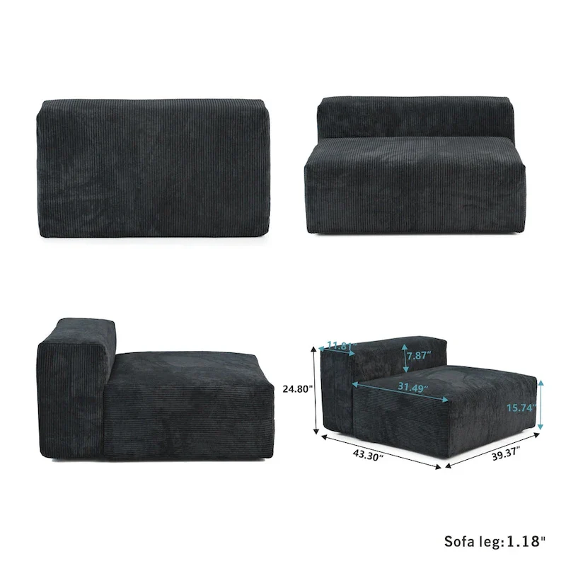 3PCS Modern Couch Set Living Room Furniture Set