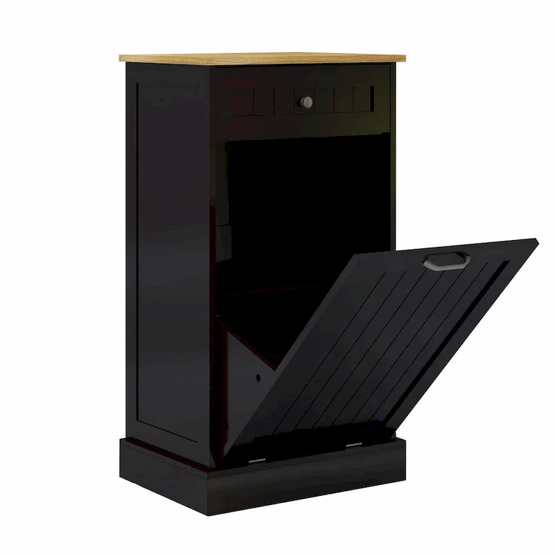 1-Drawer, 1-Compartment Tilt-Out Trash Cabinet - Kitchen Trash Cabinet