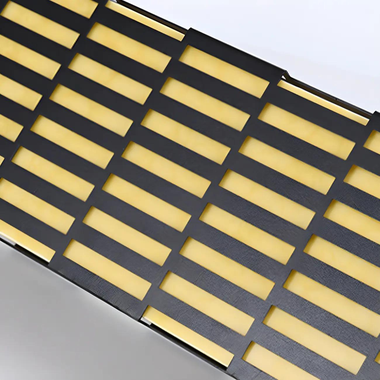 Black Metal Grille Rectangle Warm Light Post Cap Light