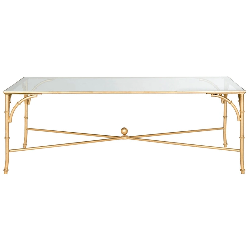 SAFAVIEH Telke Gold Coffee Table - 50 x 26 x 18 - 50Wx26Dx18H