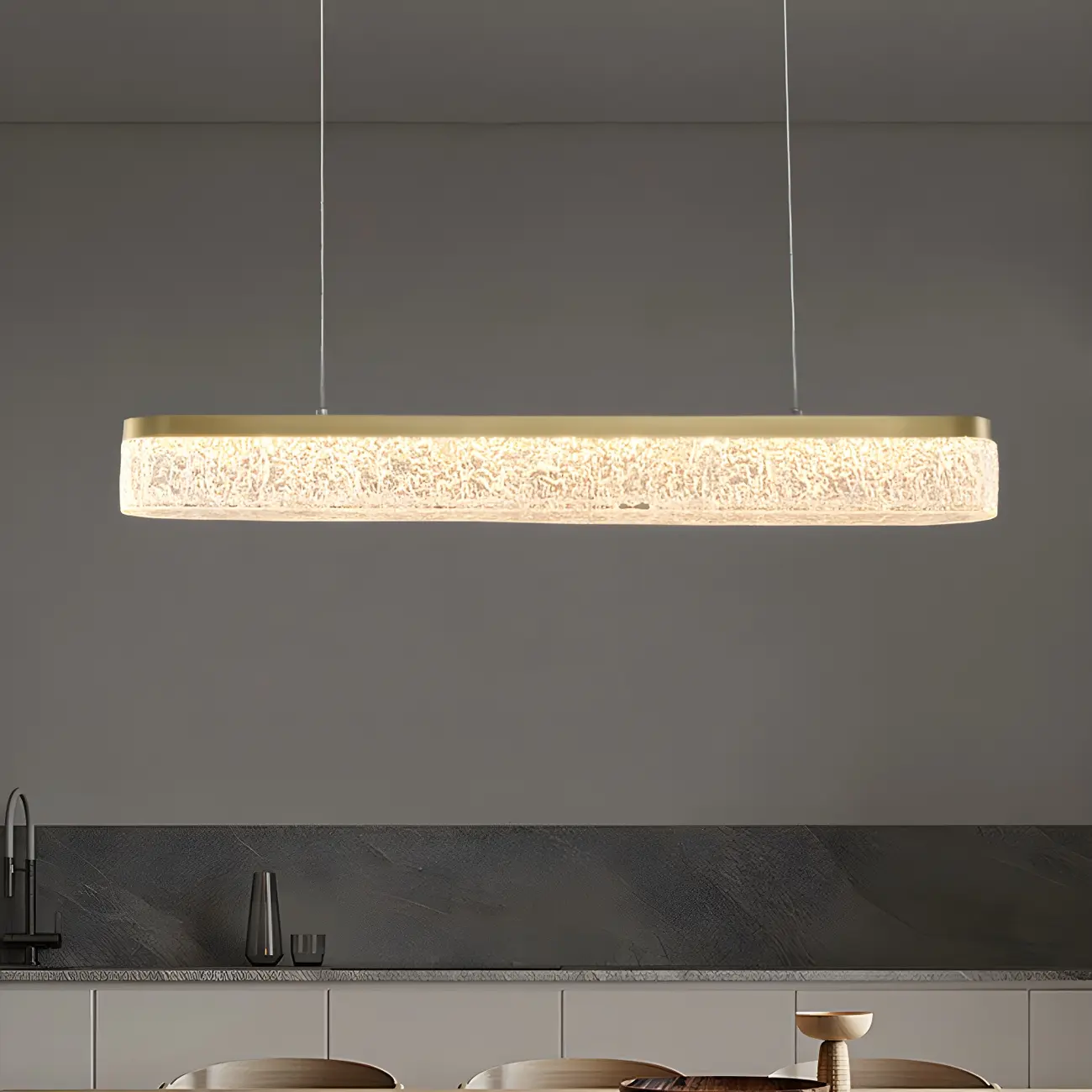 Modern Gold 3-Gear Dimming LED Kitchen Island Pendant Light
