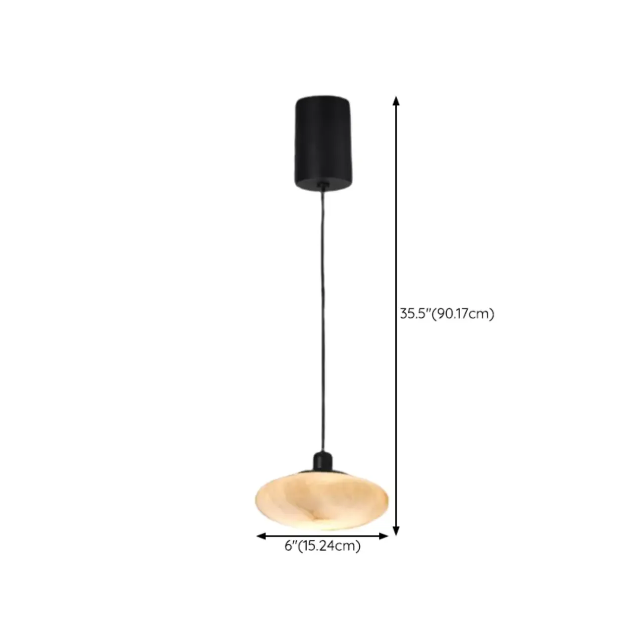 Adjustable Stone White Round Downrods Pendant Light