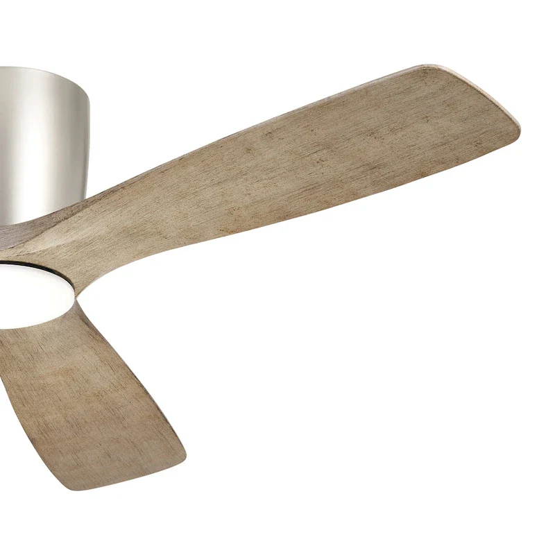 Kichler Lighting Volos 54 inch Integrated LED Indoor Brushed Nickel Flush Mount Ceiling Fan