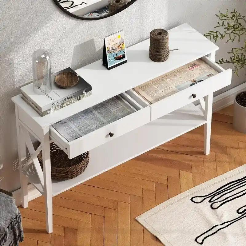 47 Console Table with Drawers - 11.81D x 47.24W x 31.5H