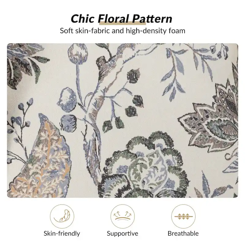 Epimethis Traditional Fabric Accent Wingback Armchair with Turned Legs by HULALA HOME