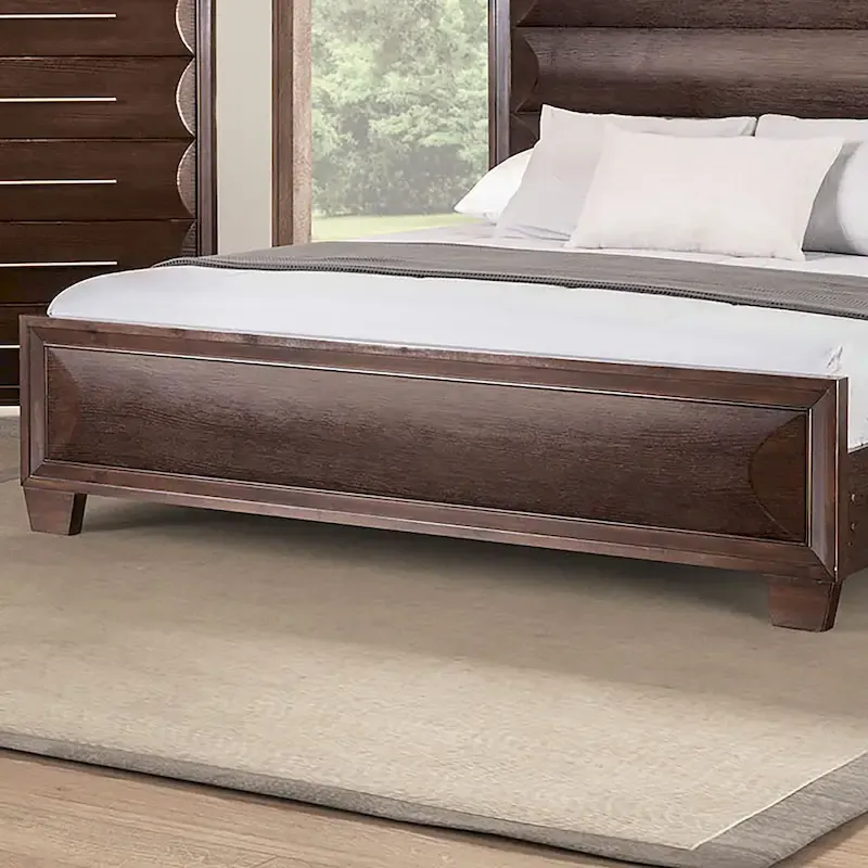 Furniture of America Chase Modern Rounded Wood Panel Bed