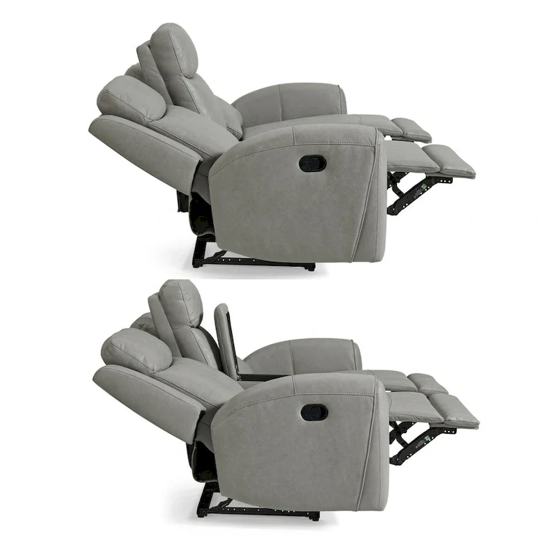 2-Piece Transitional Reclining Set, Gray