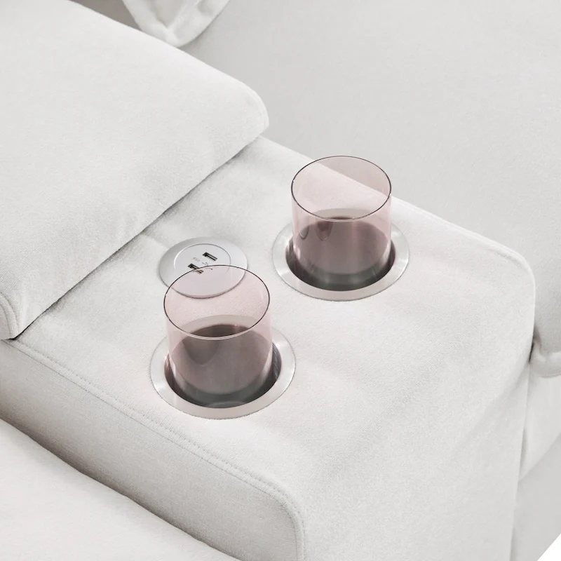 Modern U-shaped Cloud Sectional Couch, Convertible Sleeper Couch