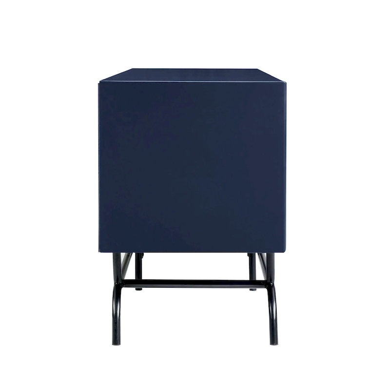 DH BASIC Modern 60-inch 3-Drawer Media Cabinet TV Stand with Cable Hole by Denhour