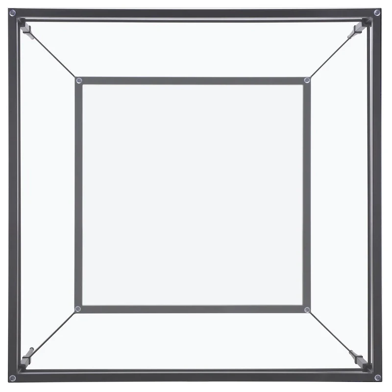 Leaf Cocktail Table with Glass Shelf, 43