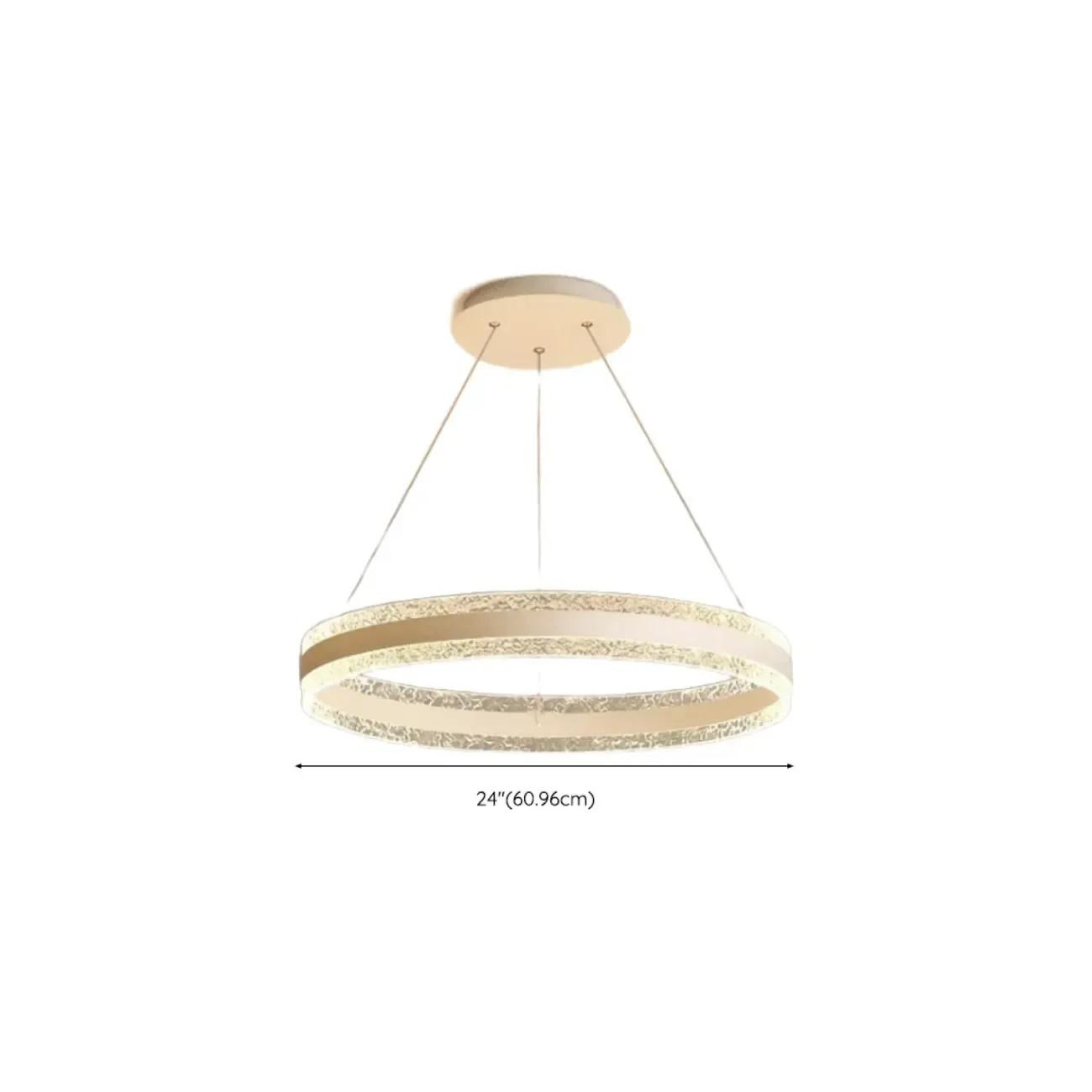 Modern LED Gold Circular Metal Chandelier