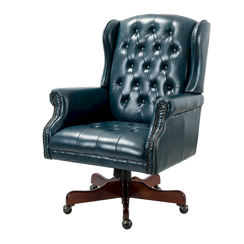 Maximiliano Modern Swivel Executive Chair with Tufted Back by HULALA HOME