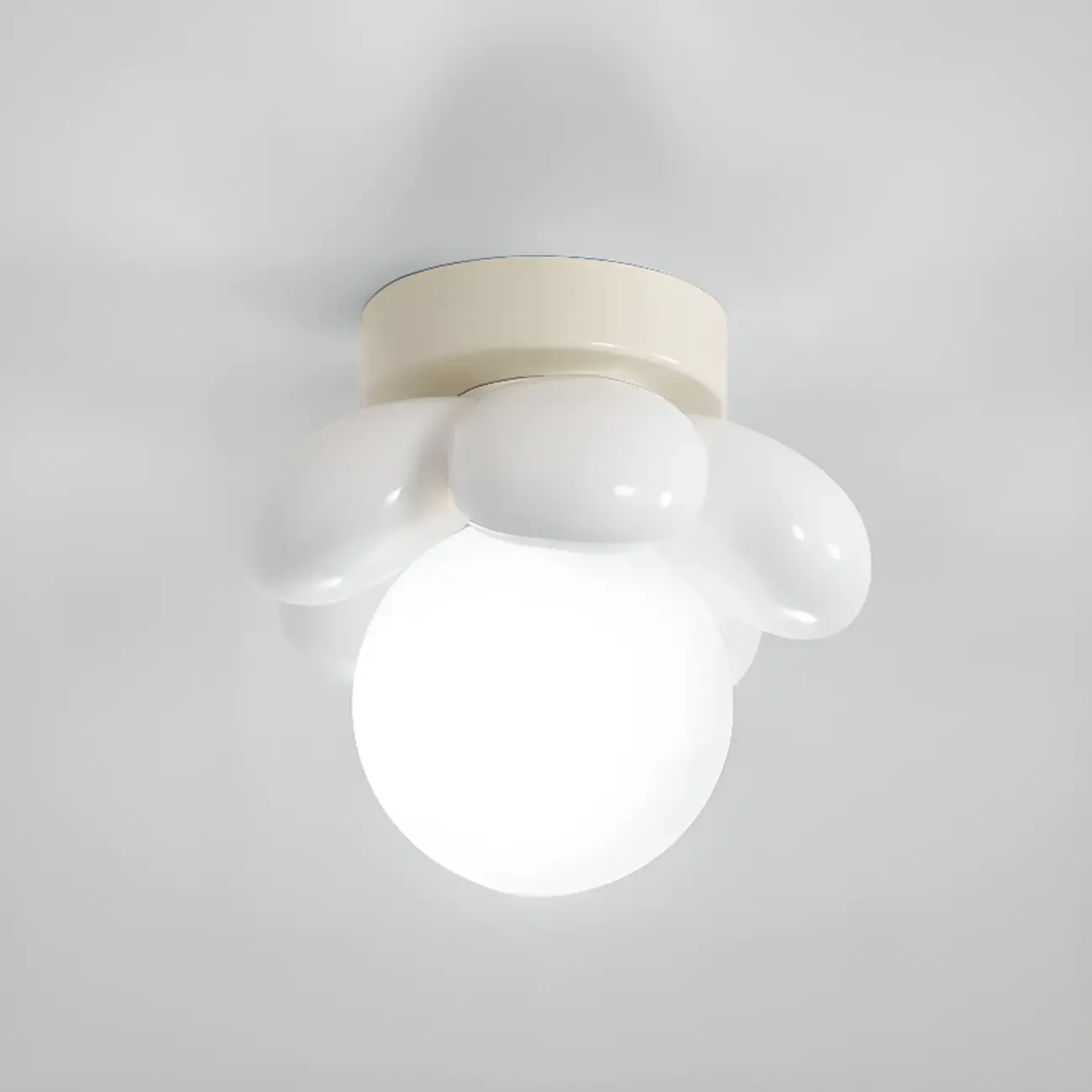 Modern Mini LED Semi-Flush Ceiling Light in Flower Shape