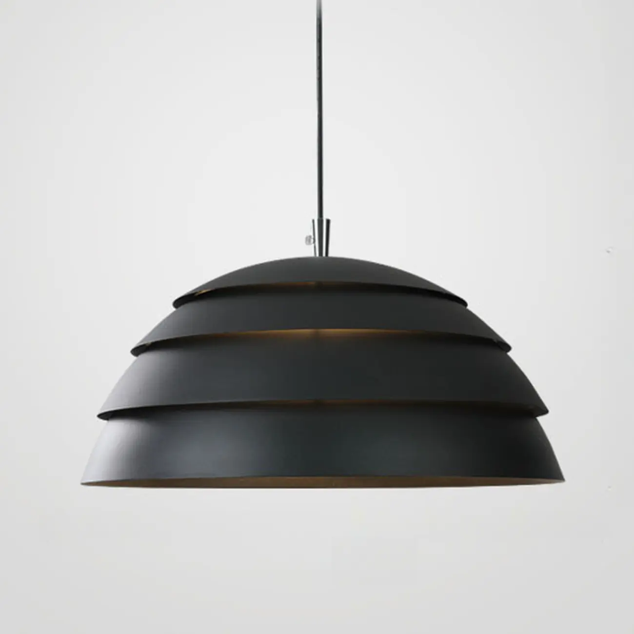 White Layered Iron Dome Kitchen Pendant Light