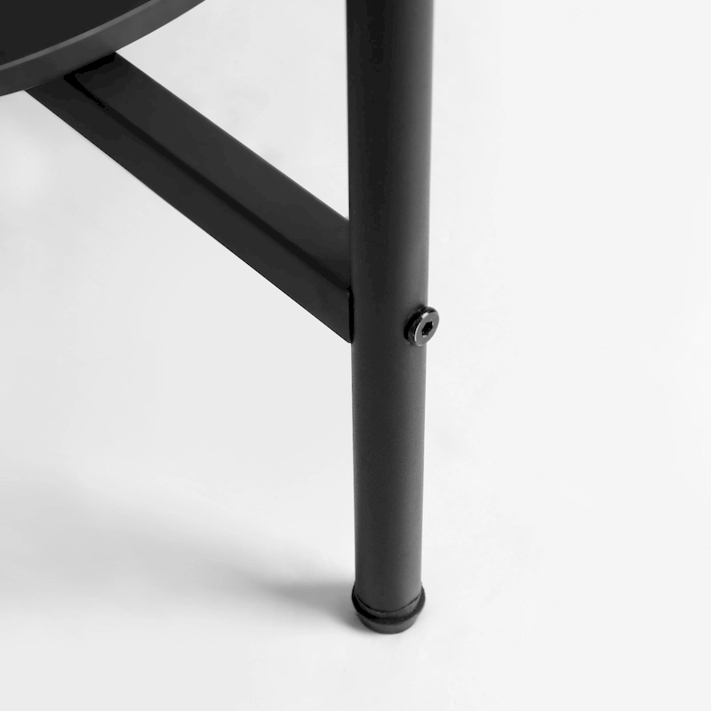 Modern Coffee Tables Round 2 Tier Sintered Stone Tabletop - 31.5 W x 18.7 H