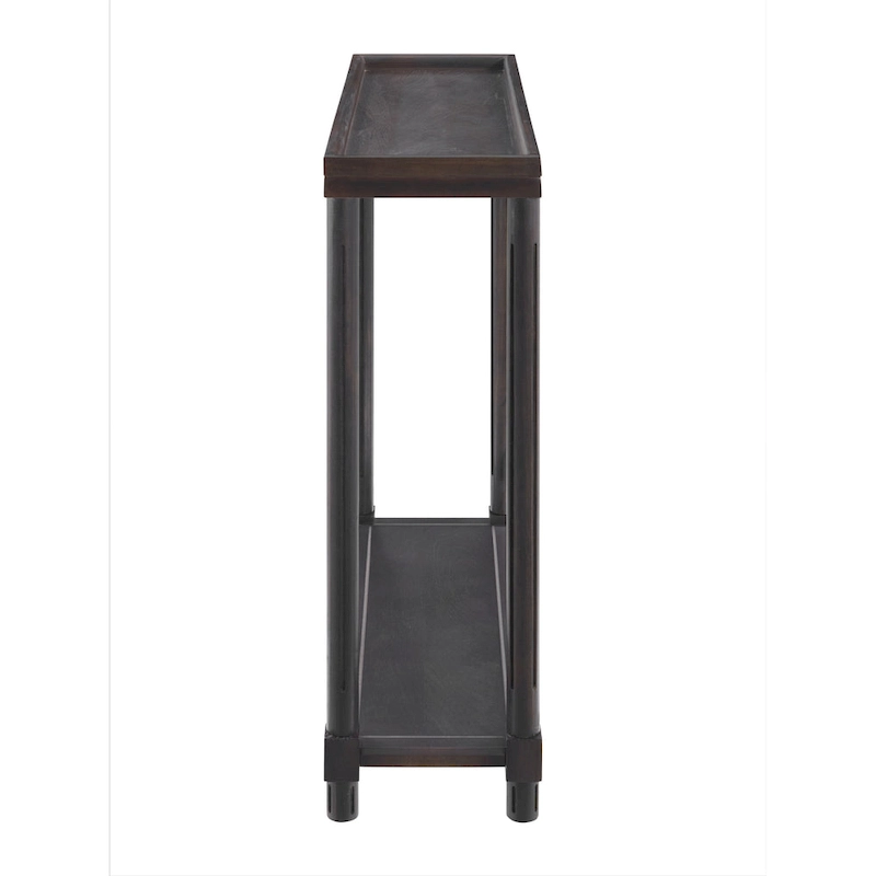 NewRidge Home Goods Harrison Narrow Side Tables, Espresso, Set of 2