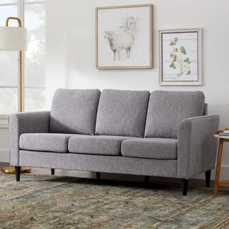 Brookside Clara 73  Upholstered Curved Arm Sofa