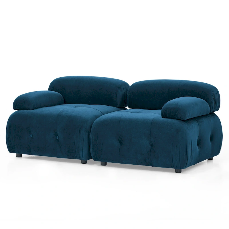 Blue 93 Modular L-Shaped 4-Seater Sofa with Reversible Ottoman